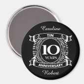 10e trouwdag tin magneet (Voorkant / Achterkant)