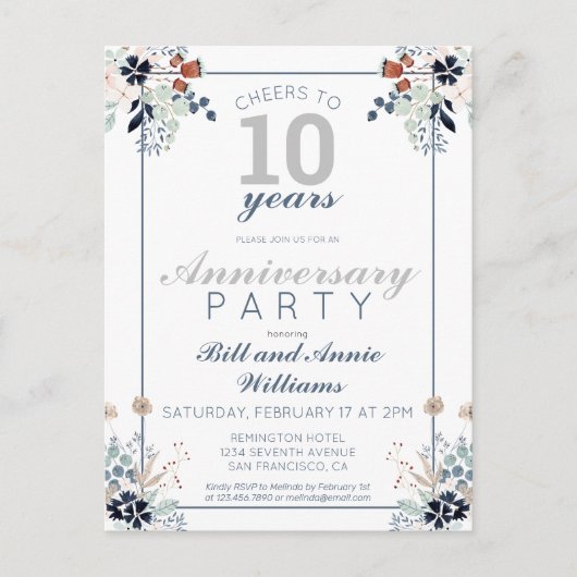 10e trouwjubileum Proost op 10 jaar Briefkaart (Voorkant)