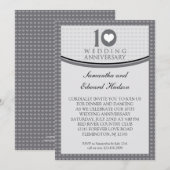 10e uitnodiging voor Jubileum van Heart Wedding (Voorkant / Achterkant)