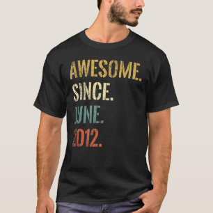 10e verjaardag 10 jaar oud Geweldige sinds juni 20 T-shirt