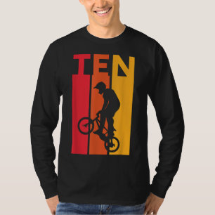 10e Verjaardag 10 Jaar Oud Kinder BMX Bike Lover B T-shirt