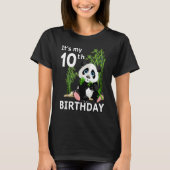 10e verjaardag 10 jaar oude dierstier Panda 8 T-shirt (Voorkant)