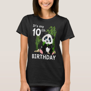 10e verjaardag 10 jaar oude dierstier Panda 8 T-shirt
