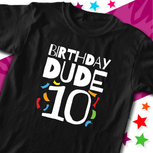 10e verjaardag 10 jaar oude kinderen verjaardag Du T-shirt