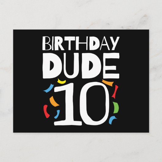 10e verjaardag 10 jaar oude kinderen verjaardag ke briefkaart (Voorkant)