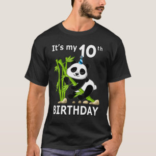 10e verjaardag 10 jaar oude partij Panda 7 T-shirt