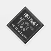 10e verjaardag: Art Deco Style + aangepaste naam Servet (Hoek)