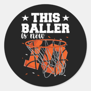 10e verjaardag Basketbal Boys Ronde Sticker