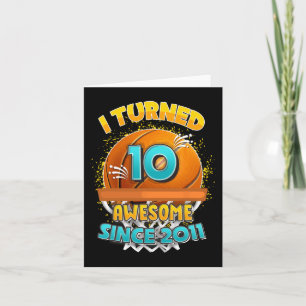 10e verjaardag basketbal Ik draaide 10 Jaar Oud Gi Kaart