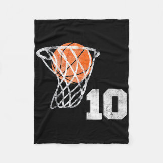 10e verjaardag basketbal tien 10 jaar oud jongens fleece deken