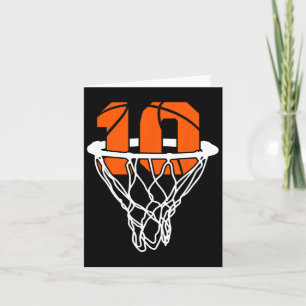 10e verjaardag basketbal tien 10 jaar oud jongens kaart