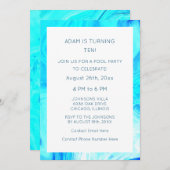 10e Verjaardag Blauw Abstract Artsy Cool Custom Ag Kaart (Voorkant / Achterkant)