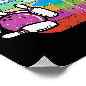 10e verjaardag Bowling Rollin in 10 Bday Bowler G Poster (Hoek)