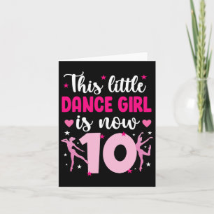 10e verjaardag dansmeisje 10 jaar oude danseres kaart