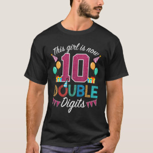 10e verjaardag Dit meisje is nu 10 cijfers T-shirt