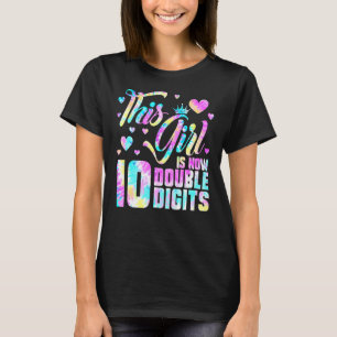 10e verjaardag Dit meisje is nu 10 cijfers T T-shirt