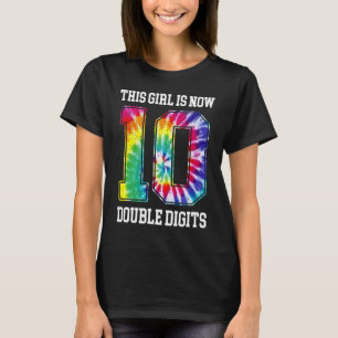 10e verjaardag Dit meisje is nu 10 cijfers T T-shirt