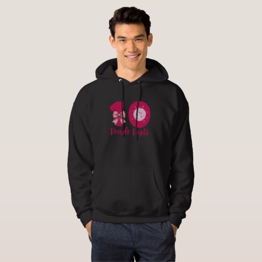 10e Verjaardag Dubbele Cijferige 10 Jaar Oud Meisj Hoodie (Voorkant volledig)