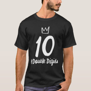 10e verjaardag dubbele cijfers 10 meisjes 10 jaar t-shirt