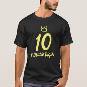 10e verjaardag dubbele cijfers 10 meisjes 10 jaar t-shirt