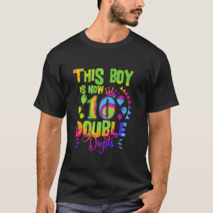 10e verjaardag Dubbele cijfers Tie Dye 10 jaar oud T-shirt