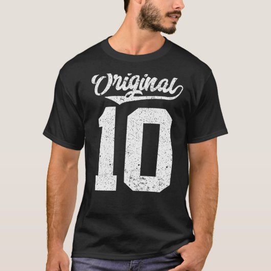 10e verjaardag en origineel tien t-shirt (Voorkant)