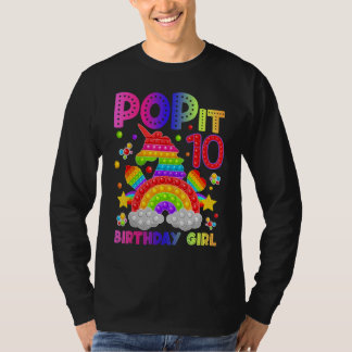 10e verjaardag Fidget Speelgoed Het meisje van 10e T-shirt