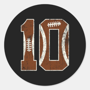 10e Verjaardag Football Lovers Body Boy 10 jaar ou Ronde Sticker