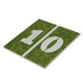 10e verjaardag Football Tile  Tegeltje (Zijkant)