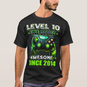 10e Verjaardag Gamer 10 Jaar Oud Grappig Bday Boy  T-shirt