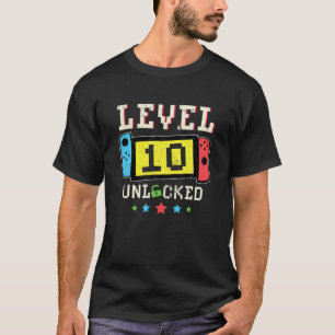 10e verjaardag Gamer Boys Tien 10 jaar oud Bday Vi T-shirt