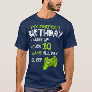 10e verjaardag gaming 10 jaar oude perfecte gamer t-shirt
