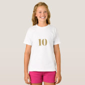 10e verjaardag Gelukkige Tiende Gouden Geschenk va T-shirt (Voorkant volledig)