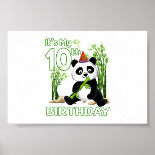 10e verjaardag Gifts 10 Years Old Party Animal Pan Poster