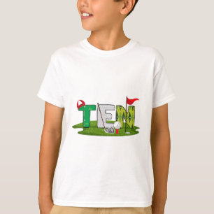 10e verjaardag golfthema 10 jaar oude Kinder sport T-shirt