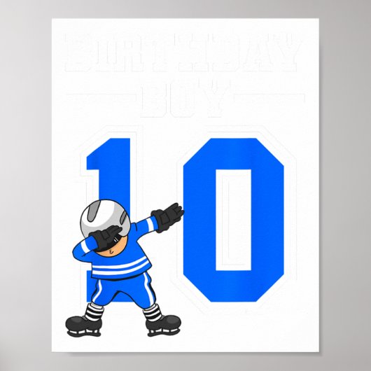 10e verjaardag - IJshockey 10 jaar oud Poster (Voorkant)