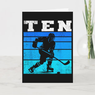 10e verjaardag ijshockey jongens tien hockey verja kaart