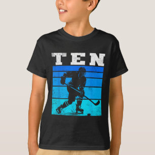 10e verjaardag IJshockey Jongens Tien Hockey Verja T-shirt