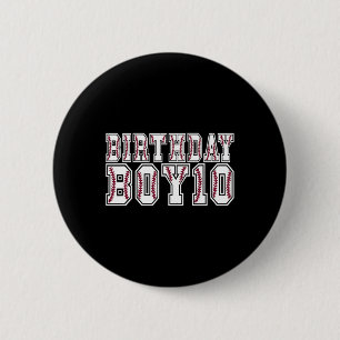 10e verjaardag Jongen 10 jaar oud Verkoop Thema Li Ronde Button 5,7 Cm