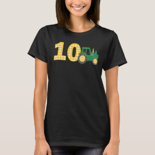 10e verjaardag jongen 10 jaar oude Boerderij Truck T-shirt