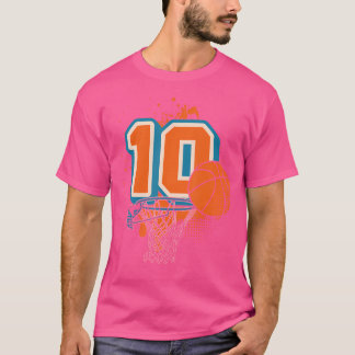 10e Verjaardag Jongen Basketbal Speler Basketbal 1 T-shirt