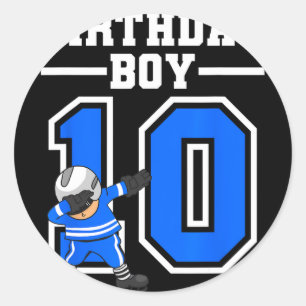 10e Verjaardag Jongen IJshockey Kinder 10 Jaar Oud Ronde Sticker