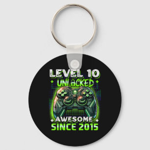 10e Verjaardag Jongen Level 10 Gamer 10 Jaar Video Sleutelhanger