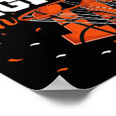 10e verjaardag jongens basketbal vrede uit single poster (Hoek)