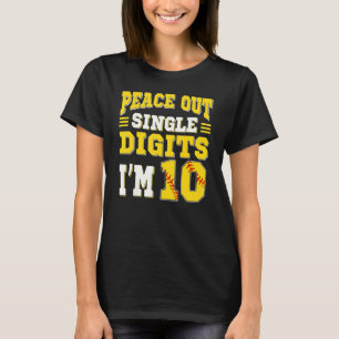 10e verjaardag jongens softbal rust uit één cijfer t-shirt