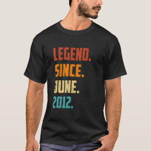 10e verjaardag Legende sinds juni 2012 10 jaar T-shirt