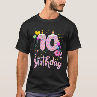 10e verjaardag meisje Gift 10 jaar oude bday Dough T-shirt