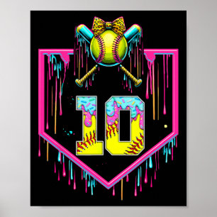 10e verjaardag Meisje Ijs Zachte Drip Coquette  Poster