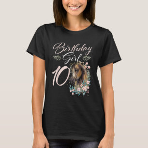 10e verjaardag meisje paard minnaar 10 jaar oud Ve T-shirt