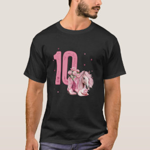10e verjaardag meisje paard minnaar cowgirl 10 jaa t-shirt